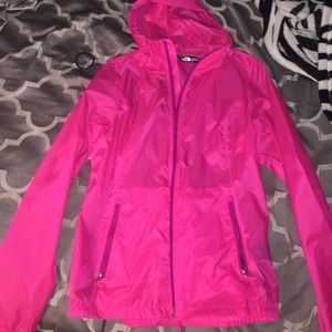 Hot pink rain/wind jacket